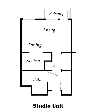 Floor plan - Studio Unit